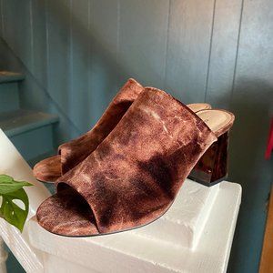 Silent D Velvet Mules